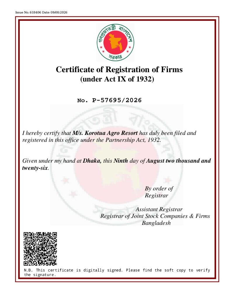 Certificate of Registration of Firms